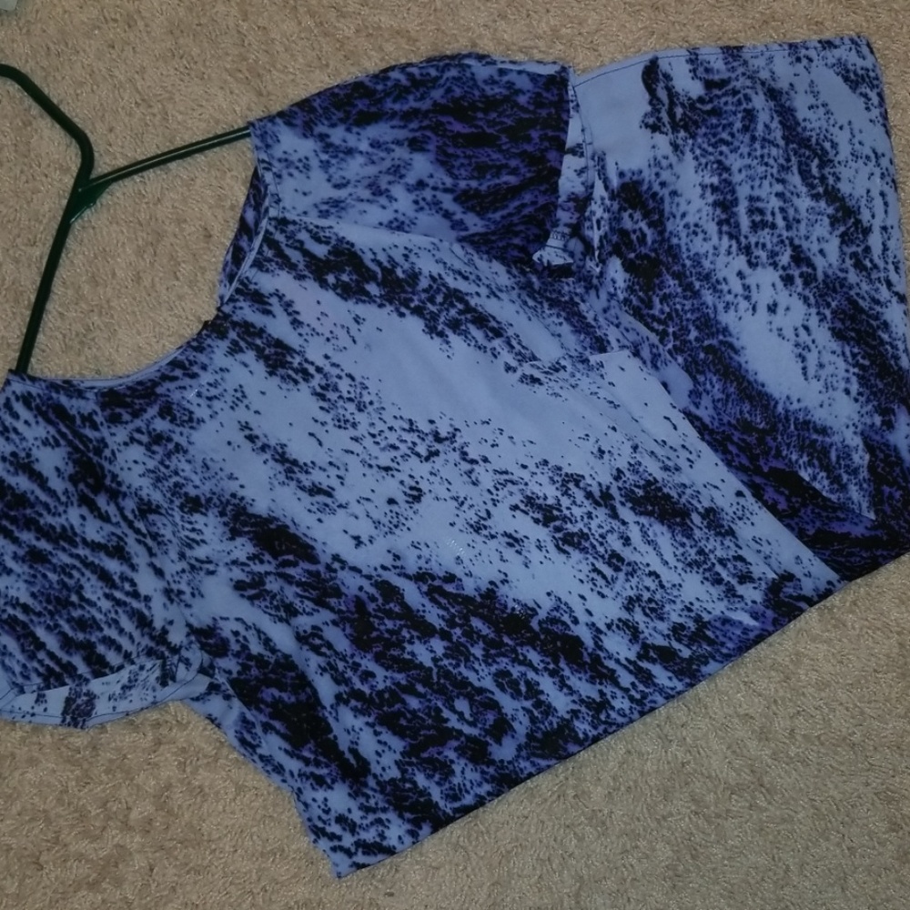 Blue tie dye dress